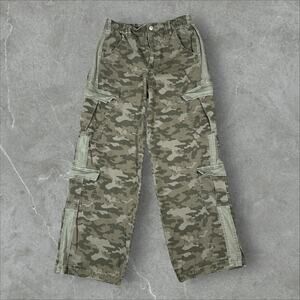 Rewash Camouflage Y2K Baggy Skater Size Large Camo Utility Grunge Cargo Pants